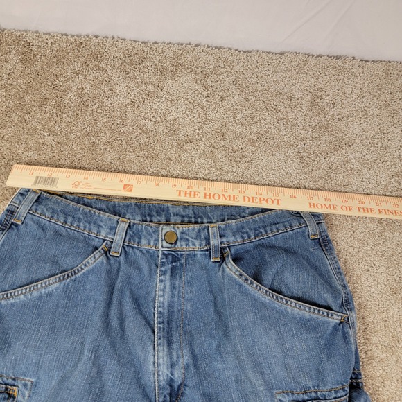 Polo Jeans Co. Mens Denim Cargo Jort Shorts Blue Jean Casual Size Sz 34 Vintage - Picture 3 of 8